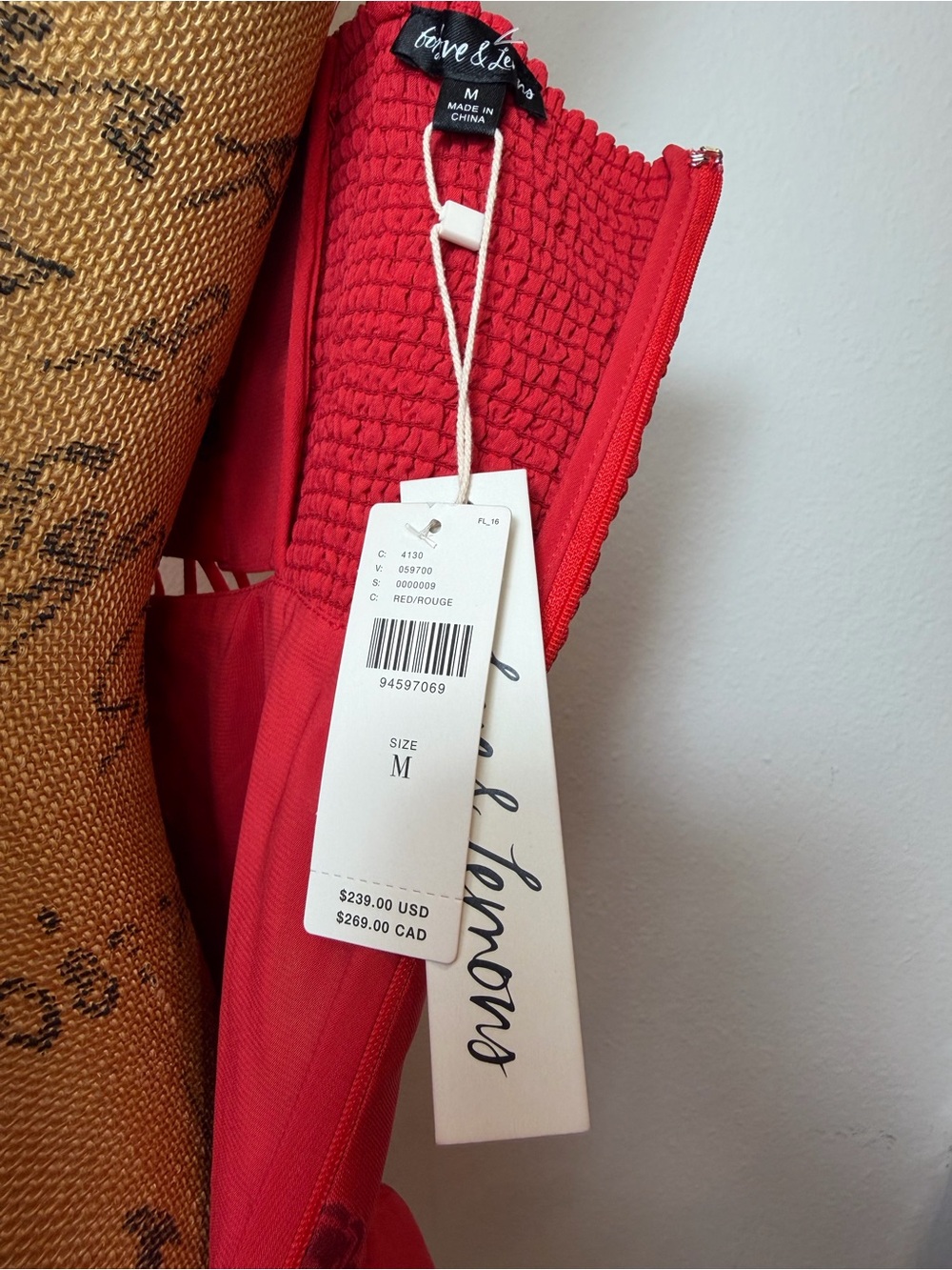 NWT For Love & Lemons Annika Red Rose Jacquard Corset Bubble Mini Dress M - Picture 3 of 7
